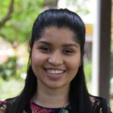 Curtin student, Senaida D'Souza looking at camera and smiling