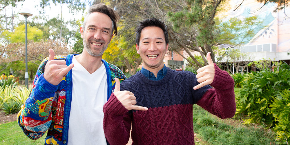 A father and son and Curtin's Open Day